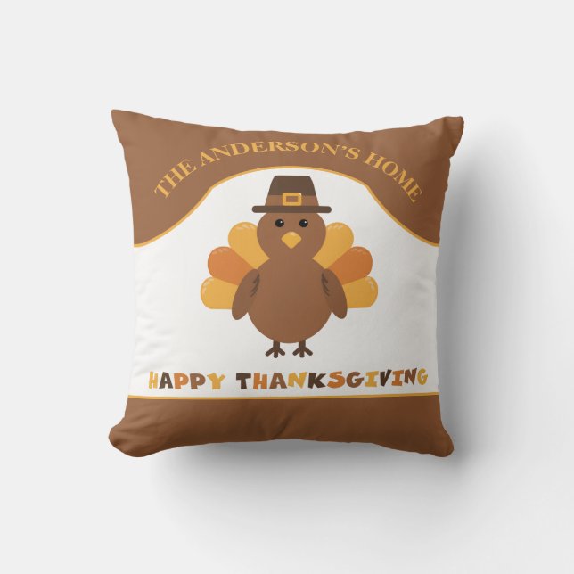 Cute Thanksgiving Turkey Cushion (Front)