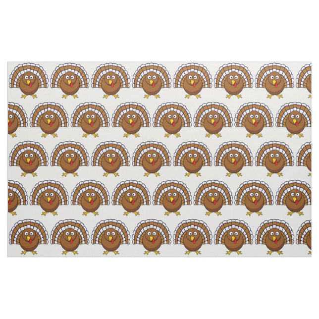 Cute Thanksgiving Turkey Fabric (Fat Quarter)