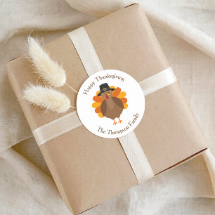 Cute Thanksgiving Turkey Fall Envelope Seal