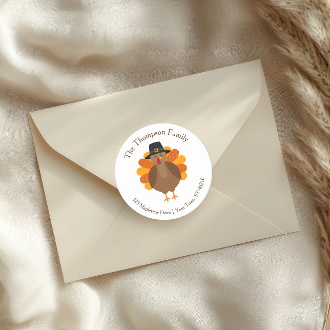 Cute Thanksgiving Turkey | Fall Envelope Seal (Creator Uploaded)