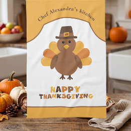 Cute Thanksgiving Turkey Holiday Cooking Gift Tea Towel
