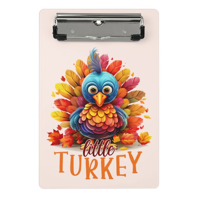 Cute Thanksgiving Turkey Mini Clipboard (Front)