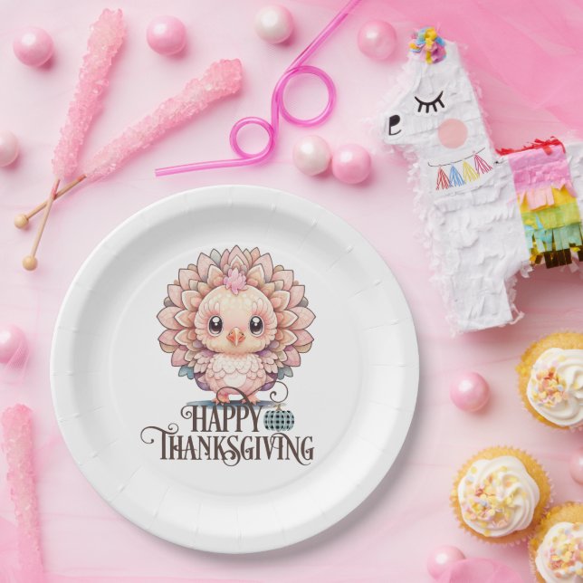 Cute Thanksgiving Turkey Paper Plate (Party)