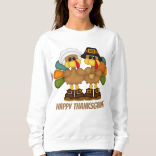 Cute Thanksgiving turkey pilgrims sweatshirt