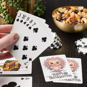 Cute Thanksgiving Turkey Playing Cards