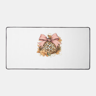 Cute Thanksgiving Turkey with Sparkling Feathers C Desk Mat
