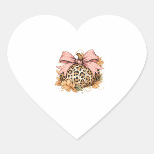 Cute Thanksgiving Turkey with Sparkling Feathers C Heart Sticker