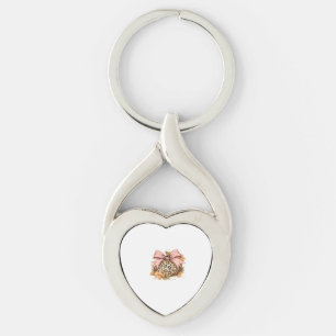 Cute Thanksgiving Turkey with Sparkling Feathers C Key Ring