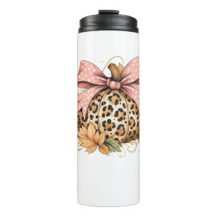 Cute Thanksgiving Turkey with Sparkling Feathers C Thermal Tumbler