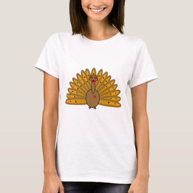 Cute ThanksgivingTurkey T-Shirt (Front)