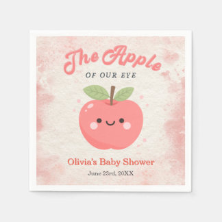 Cute The Apple of Our Eye Baby Shower  Napkin