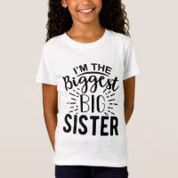 Cute the biggest Sister word art