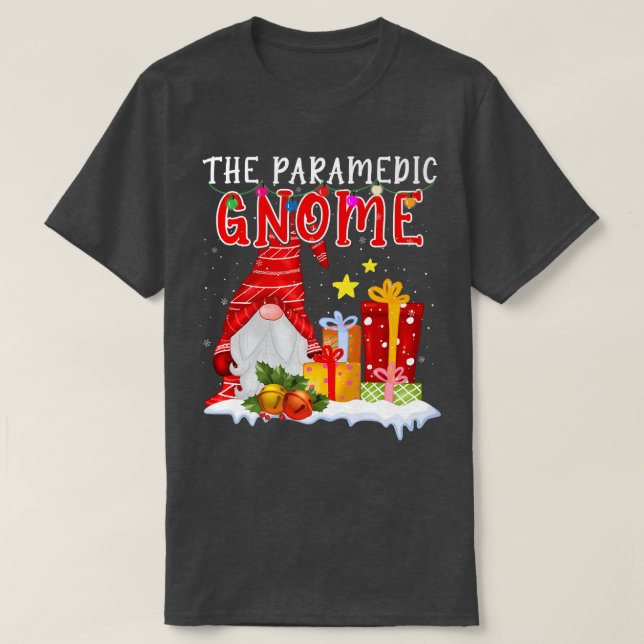Cute The Paramedic Gnome Snow Gnomies Lovers Merry T-Shirt (Design Front)