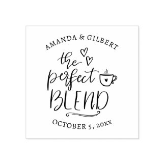 Cute The Perfect Blend Handwritten Script   Rubber Stamp