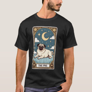 Cute The Pug Tarot Card Moon Men Women Kids Pug Lo T-Shirt