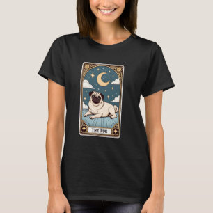 Cute The Pug Tarot Card Moon Men Women Kids Pug Lo T-Shirt