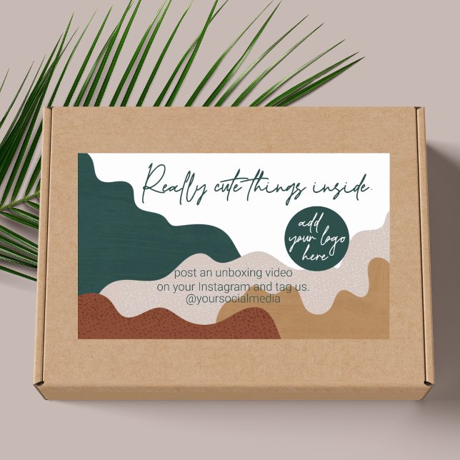 Cute Things Inside Business Packaging Rectangular Sticker (Creator Uploaded)