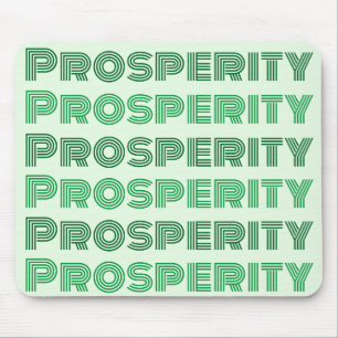 Cute Think Rich Thoughts Prosperity Green Message Mouse Pad