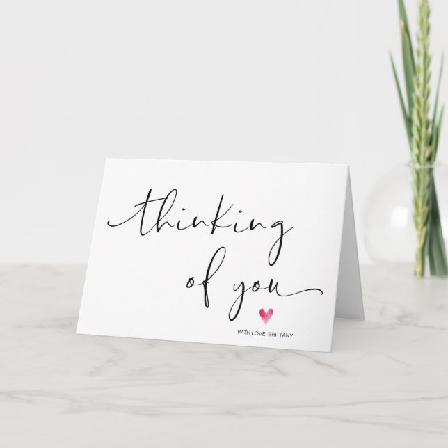 Cute Thinking of You Encouragement Sympathy Card (Front)