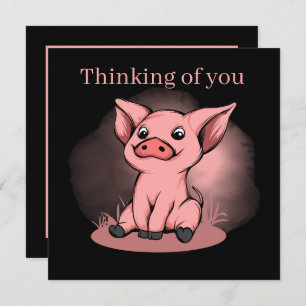 Cute thinking you pig lovers add sentiment card