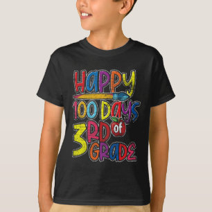 Cute Third Grade Student Kids Gift 100 Days Of Sch T-Shirt