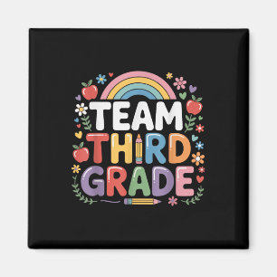 Cute Third Grade Team Rainbow For Teachers &amp; K Magnet