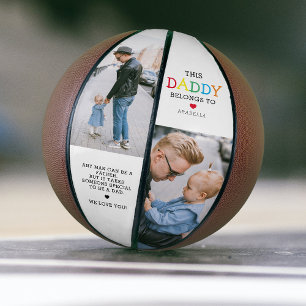 Cute 'This Daddy Belongs To' Photo Collage Basketball