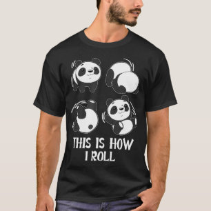 Cute This Is How I Roll Panda Yoga Somersault Tumb T-Shirt