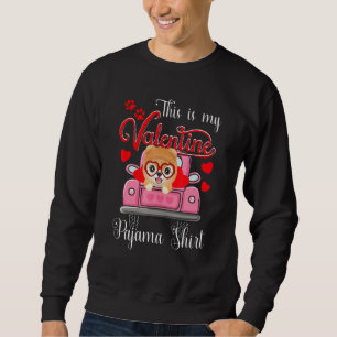 Cute This Is My Valentine Pajama Akita Dog Puppy Sweatshirt