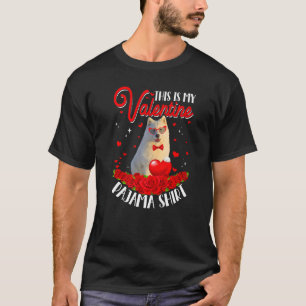 Cute This Is My Valentine Pajama American Eskimo D T-Shirt