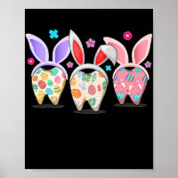 Cute Three Bunny Teeth Dental Squad Dentist Happy