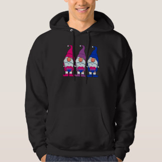 Cute Three Gnomes Bisexual Flag Bisexuality Pride  Hoodie