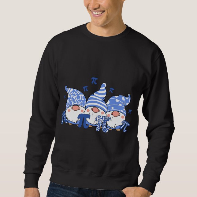 Cute Three Gnomes Pi Day 3.14 Number Math Lover Gi Sweatshirt (Front)