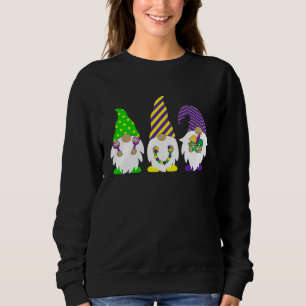 Cute Three Mardi Gras Gnomes Mardi Gras With My Gn Sweatshirt