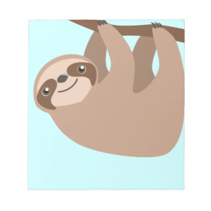 Cute Three-Toed Sloth Notepad