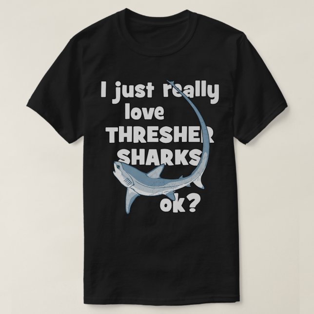Cute Thresher Shark T-Shirt (Design Front)