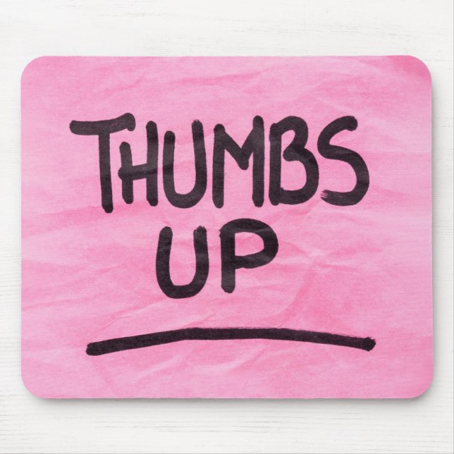 Cute Thumbs Up Graphics Cool Thumbs Up Image Mouse Pad (Front)