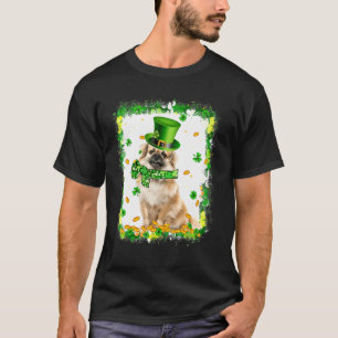 Cute Tibetan Spaniel Dog St Patricks Day Irish Sha T-Shirt