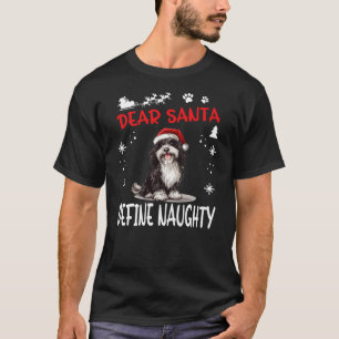 Cute Tibetan Terrier Dog Christmas Dear Santa Defi T-Shirt