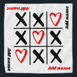 Cute Tic Tac Toe Custom Name Valentines Day Bandana<br><div class="desc">Simple Wavy Graphics Be Mine Valentine Pet Bandanna - Love-themed Accessory for Your Beloved Furry Friend Description: Show your pet some love this Valentine's Day with our "Simple Wavy Graphics Be Mine Valentine Pet Bandanna." This charming accessory is the perfect way to celebrate the bond you share with your furry...</div>