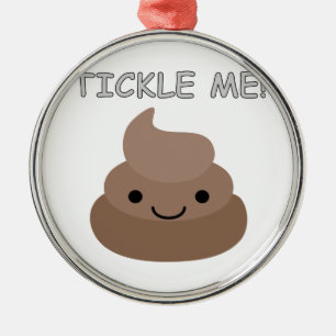 Cute Tickle Me Poop Emoji Metal Tree Decoration