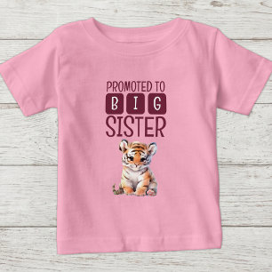 Cute tiger big sister pink baby T-Shirt