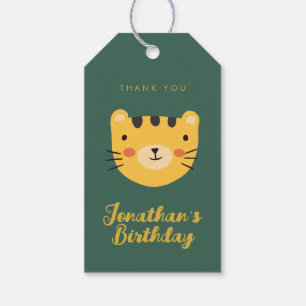 Cute Tiger Birthday thank you Gift Tags