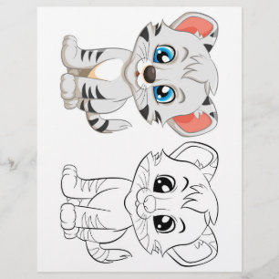 Cute tiger colouring page 