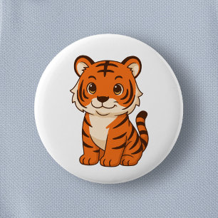 Cute Tiger Cub 6 Cm Round Badge
