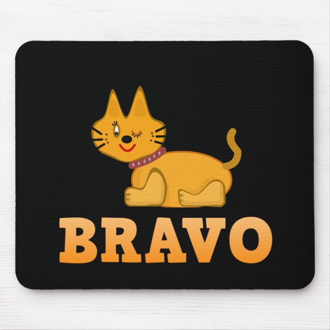 Cute tiger cub cat animal pet brave bravo cartoon mouse pad (Front)