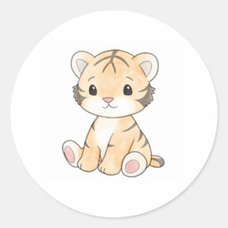 Cute Tiger Cub Sticker Adorable Wildlife Animal