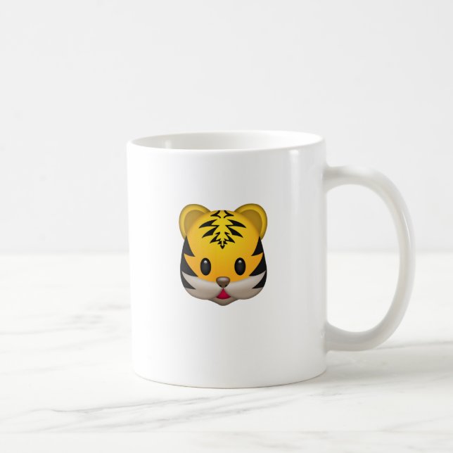 Cute Tiger Emoji Coffee Mug (Right)