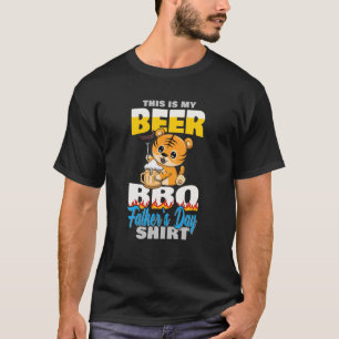 Cute Tiger Funny Bbq Grilling Beer Lover Father's T-Shirt