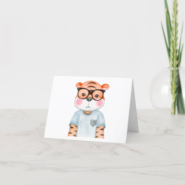 Cute Tiger Illustration Thank You Card (Creator Uploaded)